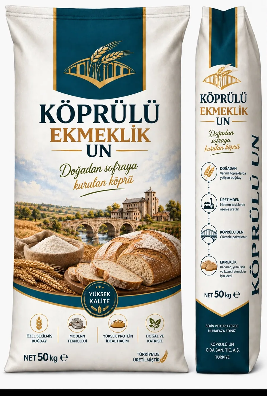 Köprülü Ekmeklik Un 50 kg ambalajı